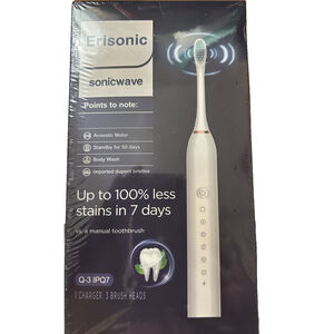 Electric Toothbrush Erisonic Sonicwave -Includes Charger & 3 Brush Heads
